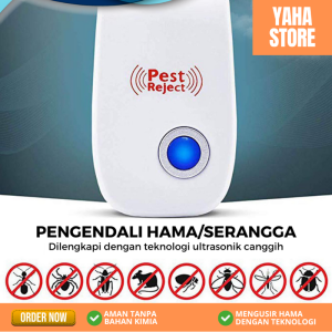 Pest Reject Ultrasonic Alat Pembasmi Nyamuk Tikus Kecoa Serangga Lainnya Tidak Berbau - Yaha Store
