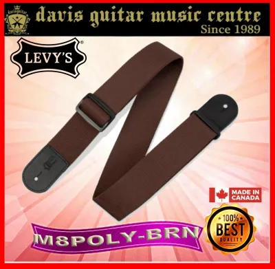 Levys Classic Guitar Strap M8Poly Black 2 Inch wide