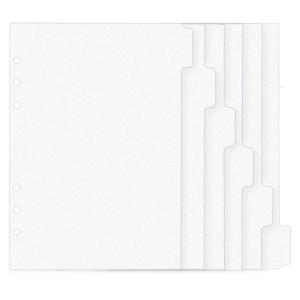 6Pcs Clear Acrylics 6 Punches Holes Binder Dividers 6 Holes Punched Dividers for 6 Rings Binder Journal Planner Notebook