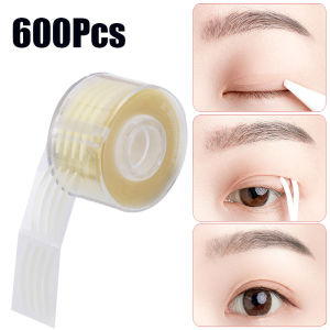 【Natural style】600PCS Invisible Eyelid Sticker Clear Beige Double Eyelid Tape Stripe Thin Wide Fold Self Adhesive Eyes Stickers Makeup Tools