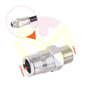 Đầu nối nhanh cho ống nước 9.52mm với một đầu ren ngoài 13 ly bằng đồng