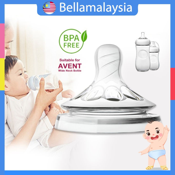 ✴Bella Puting Avent Silicone Nipple Baby Teat Nipple Anti Colic BPA Free  Natural Fit Wide Neck Bottle♘