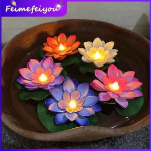 LED Lotus Night Lamp Floating Water Sensor Flower Lamp Garden Fish Tank Decor Festive Party Accessories Wishing Lotus Light