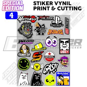 Sticker Sponsor Racing Pack – Logo Brand Kata-Kata Lucu & Viral Bisa Tempel di Semua Media