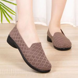 Free Shipping Hollow Mesh Breathable Soft-Soled Casual Sneakers 2026 Summer Korean Style Versatile Non-Slip And Durable WomenS Mesh Shoes