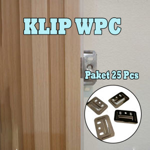 WD PAKET 25 Pcs Klip Besi Wpc Kisi-Kisi Wall Panel Besi Penjepit Wood Panel