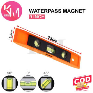 Waterpass Magnet Mini Waterpas Magnet 9” dan 12 WATERPASS 9 INCH 12 INCH WITH MAGNET Waterpass Magnet Aluminium Waterpas Kecil 9 Inch 23cm Besar 30cm