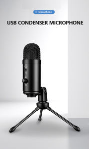 USB Condenser Microphone  Recording for Singing Full Set for MAC or Windows or Android Microphone for Videoke Complete Set Mic Condenser with Tripod Stand