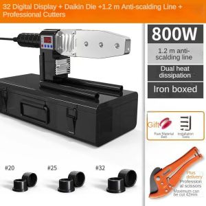 【With Free PPR CUTTER+Iron Case】800W 1000W Big-Tree PPR FUSION MACHINE 20MM-63MM Plastic Pipes Welding Machine Kit Heating Tool Heads Set For PPR PB PE Plastic Tube PPR On Sale Special tools for hydropower engineering