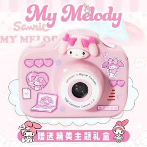 Kawaii Sanrio Hello Kitty Kuromi Cinnamoroll Pochacco Anime Child Toy Photograph Camera Digital Mini Small Camera Birthday Gifts