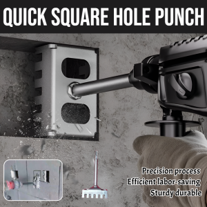 Quick Square Hole Punch Slot Punch Hole Cutter Socket Sloter Durable Outlet Cutter Slot Tool Oscillating Punch