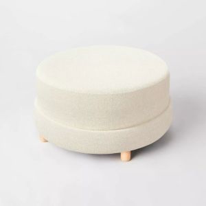 Threshold Wilmington upholstered round ottoman