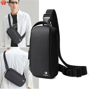 XB-05 Crossbody Bag Anti theft Mens Earphone Hole USB Waterproof Chest Bag