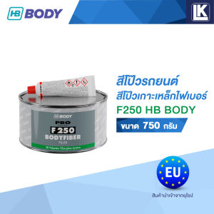 สีโป๊วเกาะเหล็กไฟเบอร์ HB BODY F250 ขนาด 750 กรัม สินค้านำเข้าจากยุโรป