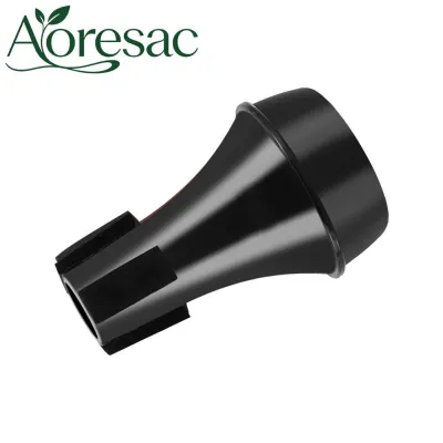 Aoresac Fesjoy พลาสติก ABS ทรัมเป็ต Mute Silencer ลดระดับเสียง 3040% สำหรับการฝึกอย่างปลอดภัยทรัมเป็ตขนาดเล็ก (สีดำ)