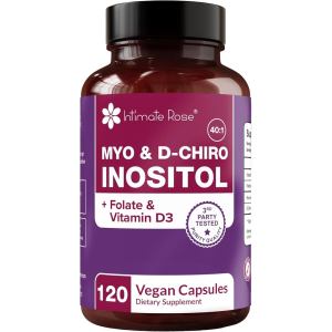 Intimate Rose Myo-Inositol & D-Chiro Inositol for Women - Hormone Balance & Ovarian Support for Women - Ideal 40:1 Ratio Vitamin D3 + Ashwagandha