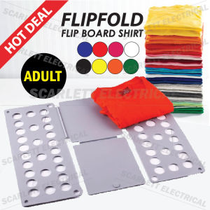 Folding Board Shirt Flip Fold Lazy DIY Fast Clothes Folder Organiser for / Alat Melipat Baju Kanak Kanak