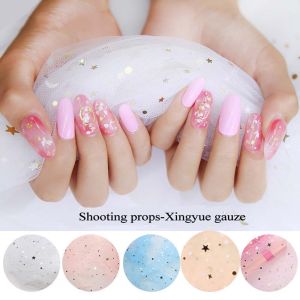 CHENGXU European Style Star Moon Showing Tools Photo Props Manicure Photography Background Lace Mesh Cloth Nail Art Display Stand