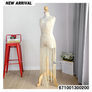 เสื้อคลุมบิกินี่ถักโครเชต์ลายดอกไม้