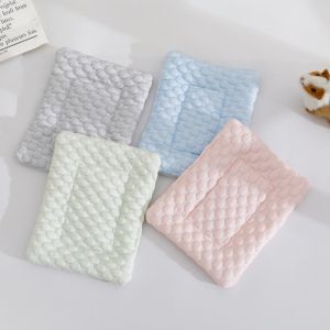 WFYW Summer Small Pet Cooling Pad Non-slip Breathable Ice Silk Bed Mat  Guinea Pig Bed Pad Small Pets