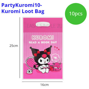 StellaLou LinaBell Hello Kitty Kuromi My Melody Cinnamoroll Princess Girl Birthday Party Disposable Tableware Set | Paper Plate Cup Banner Balloon Cake Topper Table Cover Loot Bag Foil Balloon Party Supplies Decoration Favor Gift Set
