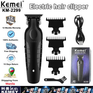 Kemei KM-2293/2299 Professional Cordless Black Hair Clipper Set Rechargeable Electric High Power Motor Hair Trimmer Kit