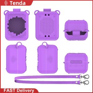 [Tenda] Silicone Case Anti-Scratch Protective Skin Sleeve Shockproof with Lanyard for Virtual Electronic Pets Accessories