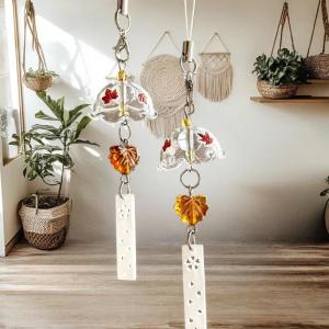 [fenggongshuode] Sweet Christmas Tree Drift Bottle Four-leaf Clover Pendant Phone Strap Keychain Exquisite Backpack Decoration Accessories Gifts