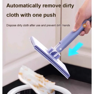 Lazy handsfree household flat mop dry and wet clipon disposable mop washcloth flat mop Automatic Cloth Changing Hands-Free Mini Mop