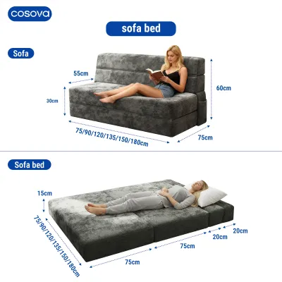 COSOVA Compressed Sofa Bed Apartment Living Room Bedroom Household Foldable Washable