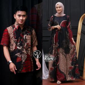 Batik Sarimbit Harga Sepasang Baju Batik Couple Pasangan Gamis Dewasa Kemeja Pria Lengan Pendek