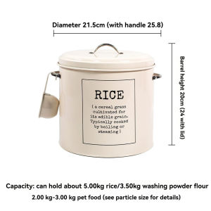 Sealed Food Storage Bin Metal Rice Storage Box for Flour Soybean Kitchen