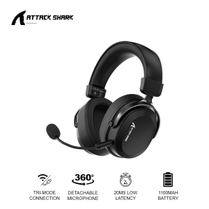 Attack Shark L30 PRO Wireless Long Battery Life Detachable Mic Ultra-Low Latency Gaming Headset
