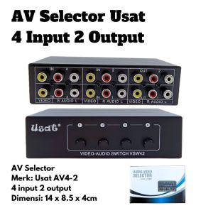 Audio Video Selector 4 Load AV Selector Usat 4 Input 2 Output