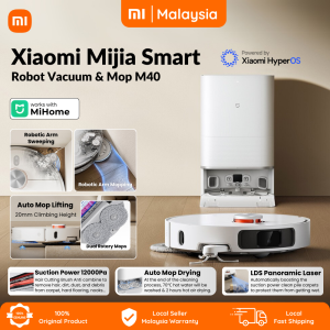 Xiaomi Mijia Robot Vacuum M40 Extendable Mop & Brush Arm 12000Pa Suction Hair Cutting Brush Hot Air Drying LDS laser D110CN X20 Max