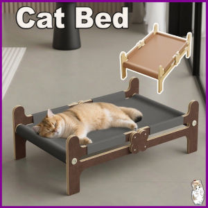 Cat Bed Breathable Cat Bed Wooden Cat Hammock Dog Bed Pet Detachable Bed Tidur Kucing