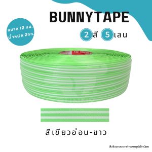 [พร้อมส่ง] เส้นพลาสติกสานตะกร้า สานกระเป๋า12 มิล. 2กก. 2สี5เลน 5:3:4