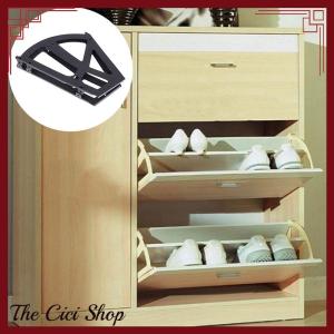 [The Cici Shop] Shoe Cabinet Hinges Accessories Plastic Hinge For Shoes Rack Drawer Storage Shelf Turn Over Furniture Kitchen Hardware Fitting
