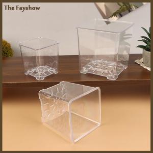 [The Fayshow] Vuông Trong Suốt Acrylic Chậu Hoa Thoáng Khí Bonsai Nhà Máy Nồi Máy Tính Để Bàn Trang Trí Cho Sân Vườn Phòng Khách Ban Công