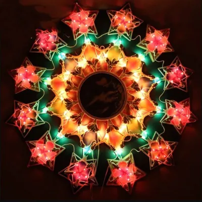 (Warranty)CBLUE Christmas Parol LED Light Lantern Seasonal Outdoor Decoration Dancing LED Colorful Lights