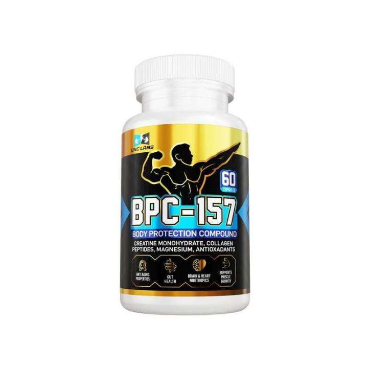 BPC Peptide Capsules- BPC-157 Blend with Creatine Monohydrate, Collagen Peptides Gluten Free | 60 Capsules Fitness Healthy