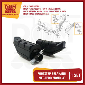 Footstep Belakang Mega Pro Mono "A" Tebal (PSP) Fustep Step Barstep Pijakan Kaki MegaPro Mono New
