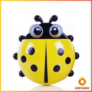 Cozy ที่เก็บแปรงสีฟัน ที่วางแปรงสีฟันลายเต่าทอง การออกแบบติดผนังแบบไม่มีรูพรุน toothbrush holder