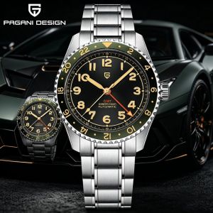 PAGANI DESIGN 2026 NEW Top GMT Men Automatic Mechanical Watches Pearl DG5833 Waterproof Luminous Sapphire Glass reloj hombre