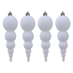 4PCS Flocking Christmas Tree Ornaments Velvety Gourd Holiday Hanging Decorations Warm Festival Hanging Pendants