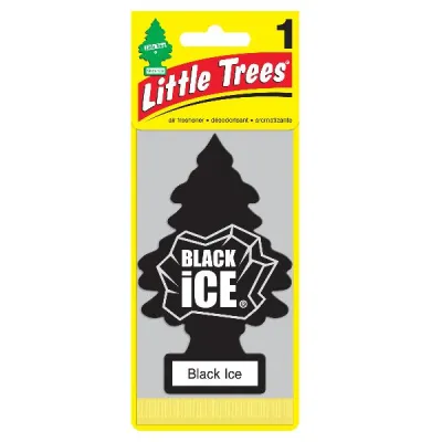 LITTLE TREES Car Air Freshener | Hanging Tree Provides Long Lasting Scent for Auto or Home | Black Ice