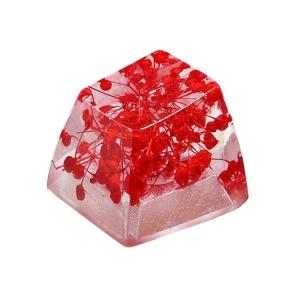 Flower Epoxy Keycap Translucent Keycaps for Mechanical Keyboards Enthusiasts Resin Flower Keycap 1PC