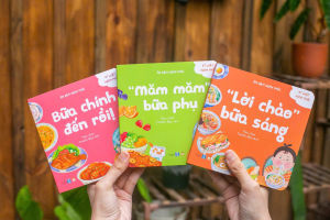 Sách - Bộ Ăn dặm hạnh phúc 3 cuốn Bồi cứng - Cho bé 1-5 tuổi