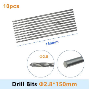 QSWTITAN Stainless Steel Bone Drill Bits 150mm 200mm 10pcs/set Autoclavable Veterinary Orthopedic Instruments