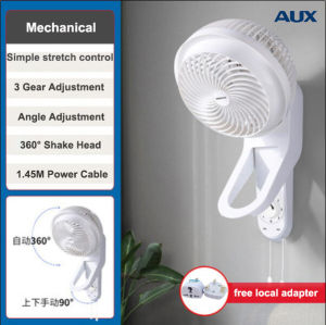 Origianl AUX Punch-free Wall-Mounted Mute Air Circulation Fan Wind Speed Adjustment Remote Control Small Air Turbine Convection Fan